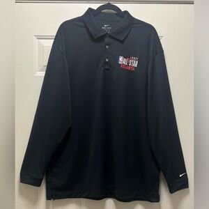 Nike 2021 All star NBA Official Staff Aparrel Long Sleeve Polo Shirt Black XL